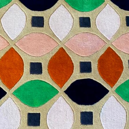 Hand Tufted Wool Geometric Rug